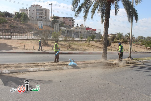 فيديو - كفر قاسم :  بعد النشر في قسماوي نت  البدء بالمراحل الاولى من البستنة والتشجير في جزر مدخل المدينة 